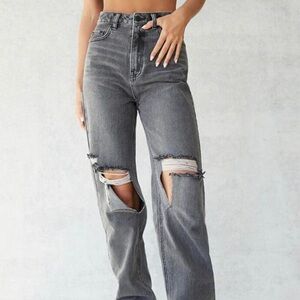 PacSun 90’s Boyfriend High Rise Jeans. Grey wash